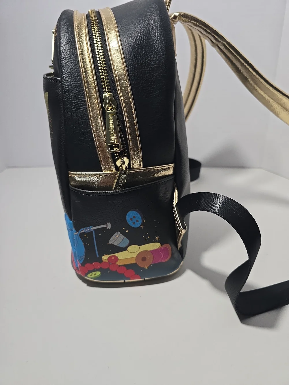 Loungefly Disney Tinker Bell Black Mini Backpack Lights Up